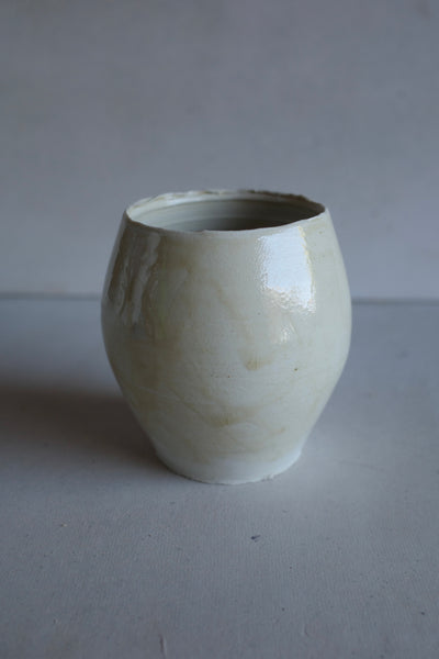 Wood ash rounded vessel