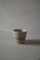 Warm white foraged clay cup #1