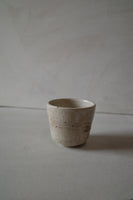 Warm white foraged clay cup #1