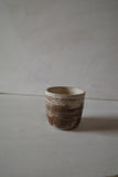 Warm white foraged clay cup #2