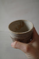 Warm white foraged clay cup #2