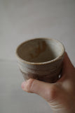 Warm white foraged clay cup #2