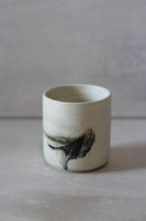 Smooth white and black painted tumbler #1 - 175ml