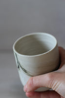 Smooth white and black painted tumbler #1 - 175ml