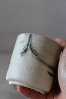 Smooth white and black painted tumbler #1 - 175ml