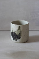 Speckled white and black painted tumbler #1 - 240ml