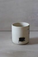 Smooth white and black painted tumbler #1 - 175ml