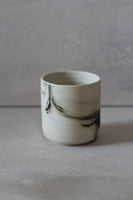 Smooth white and black painted tumbler #1 - 175ml