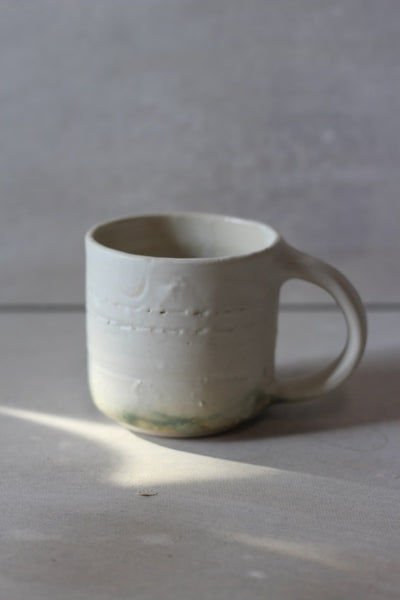 Ivory mug with Jade bottom #2 - 210ml