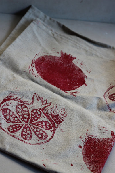 Pomegranate tea towel