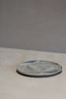 Soft blue brushstroke saucer- medium