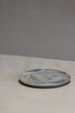 Soft blue brushstroke saucer- medium
