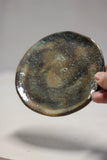 Textured black/green saucer- medium