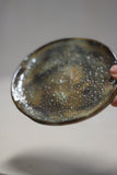 Textured black/green saucer- medium