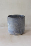 Blue smoke cylindrical vessel- Salvaged ash glaze (planter/vase/utensil holder)