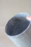 Blue smoke cylindrical vessel- Salvaged ash glaze (planter/vase/utensil holder)