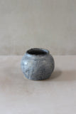 Small wide mouthed vessel- Salvaged ash glaze (frosty blue)