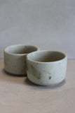 Pair of small cups- stony white